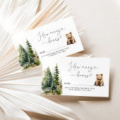 Beer baby shower raden hoeveel beren informatiekaartje