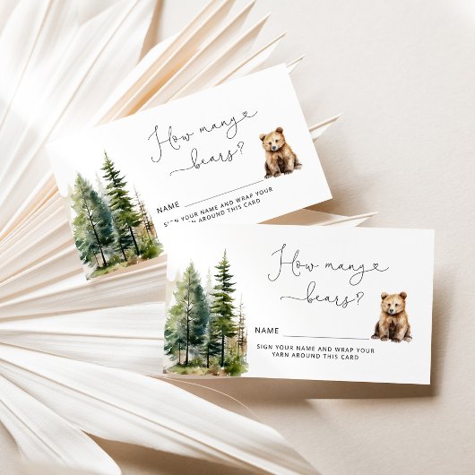 Beer baby shower raden hoeveel beren informatiekaartje