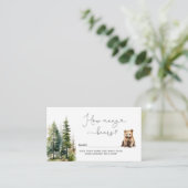 Beer baby shower raden hoeveel beren informatiekaartje (Staand voorkant)