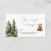 Beer baby shower raden hoeveel beren informatiekaartje (Voorkant)