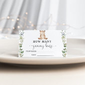 Beer baby shower raden hoeveel gummie beren informatiekaartje