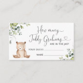 Beer baby shower raden hoeveel Teddy Grahams Informatiekaartje (Voorkant)