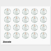 Beer Baby shower Ronde Sticker (Vel)