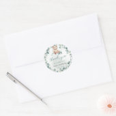 Beer Baby shower Ronde Sticker (Envelop)