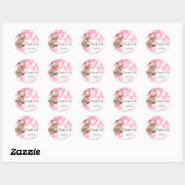 Beer Baby shower Ronde Sticker (Vel)