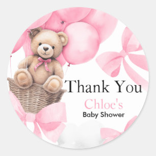 Beer Baby shower Ronde Sticker