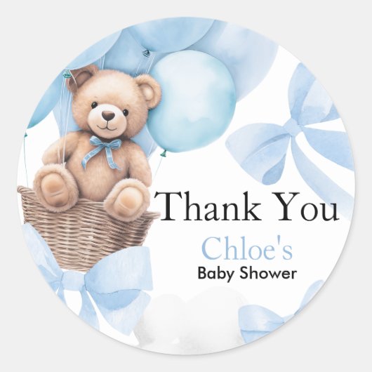 Beer Baby shower Ronde Sticker (Voorkant)
