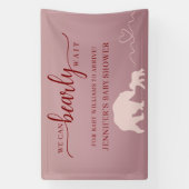 Beer Baby Shower Roze Bos Rustieke Feest Spandoek (Verticaal)