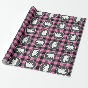 Beer Baby shower Roze Cadeaupapier