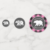 Beer Baby shower Roze Confetti (Voorkanten)