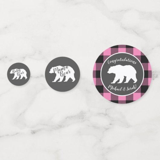 Beer Baby shower Roze Confetti (Voorkanten)