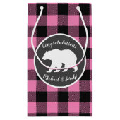 Beer Baby shower Roze Klein Cadeauzakje (Achterkant)