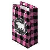 Beer Baby shower Roze Klein Cadeauzakje (Voorkant Gekanteld)