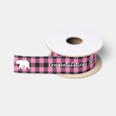 Beer Baby shower Roze Satijnen Lint (Spoel)