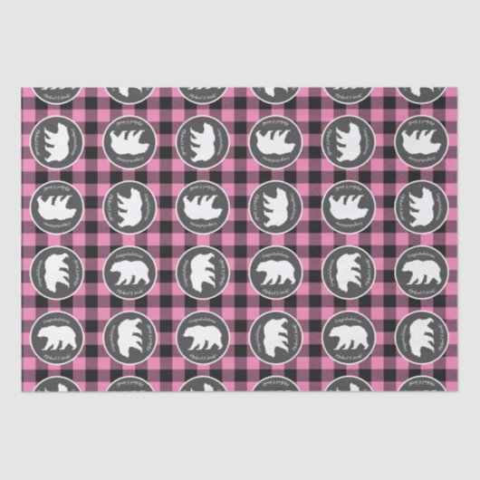 Beer Baby shower Roze Tissuepapier (Voorkant)