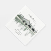 Beer Baby shower | Rustieke bergen Servet (Hoek)