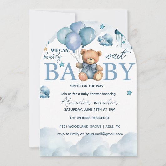 Beer Baby shower, schattig Baby shower Kaart (Voorkant)