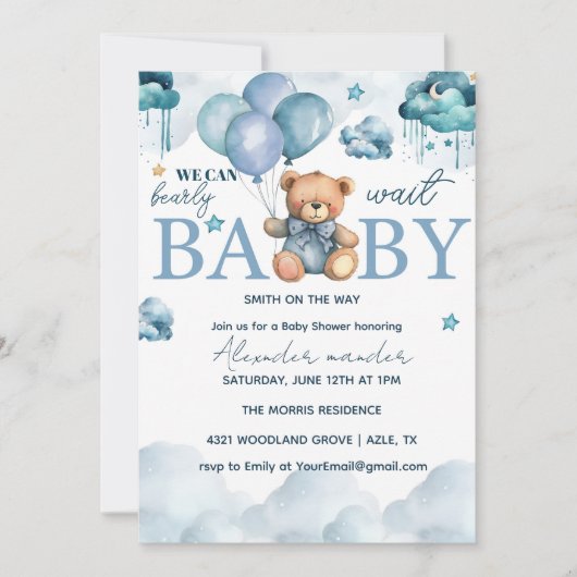Beer Baby shower, schattig Baby shower Kaart (Voorkant)