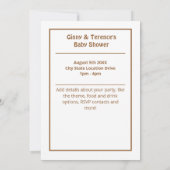 Beer Baby shower - Schattigee Classy Zwangerschaps Kaart (Achterkant)