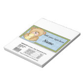Beer Baby shower Snoep Bar Wrapper Party Favors Notitieblok (Linkerzijde)