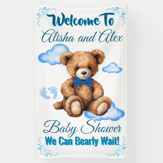Beer Baby Shower Spandoek (Verticaal)
