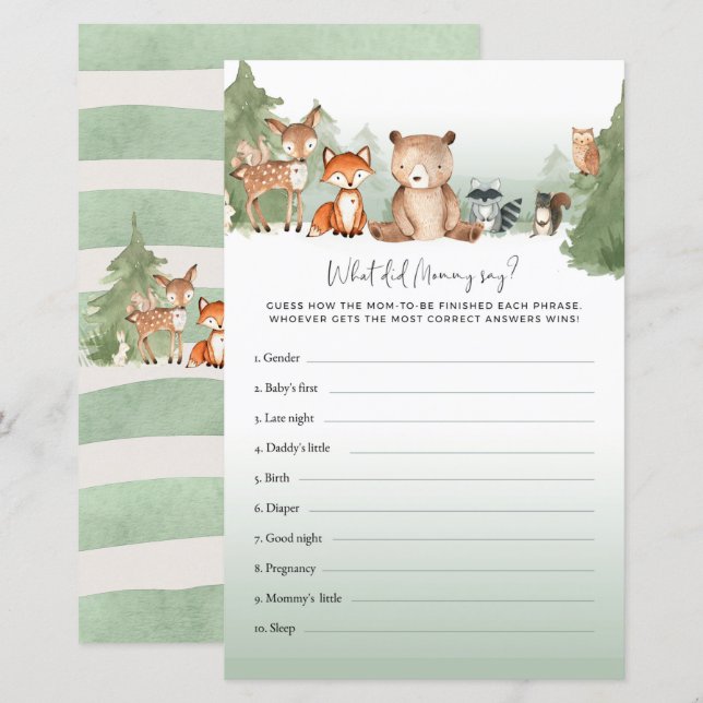 Beer Baby shower speelde wat mama zei? (Voorkant / Achterkant)