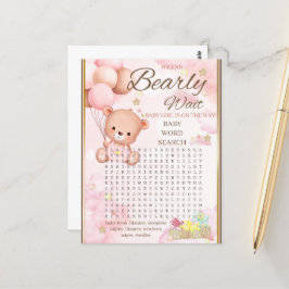 Beer Baby shower spel voor meisjes Briefkaart