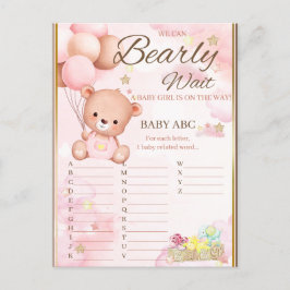 Beer Baby shower spel voor meisjes Briefkaart