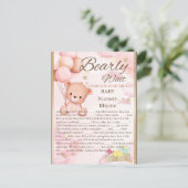 Beer Baby shower spel voor meisjes Briefkaart (Staand voorkant)