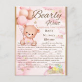 Beer Baby shower spel voor meisjes Briefkaart (Voorkant)