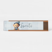 Beer Baby shower tafelblad teken Bureau Naambordje (Voorkant)