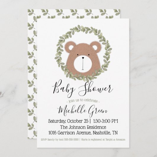 Beer Baby shower Uitnodiging (Voorkant / Achterkant)