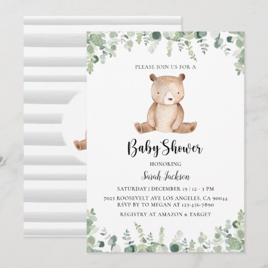 Beer Baby shower Uitnodiging (Voorkant / Achterkant)