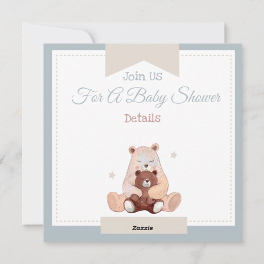 Beer Baby shower Uitnodiging (Achterkant)