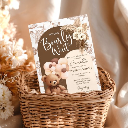 Beer Baby shower Uitnodiging Blue Balloon