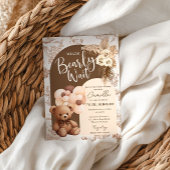 Beer Baby shower Uitnodiging Blue Balloon