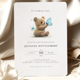 Beer Baby shower Uitnodiging Blue Boy