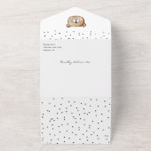 Beer Baby shower Uitnodiging + Luierspoeling in éé (Buitenkant)