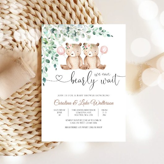 Beer Baby Shower Uitnodiging Meisje