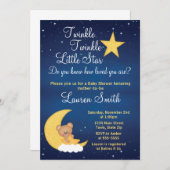 Beer Baby shower Uitnodiging Twinkle Little Star (Voorkant / Achterkant)