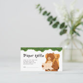 Beer Baby shower van Woodland Visitekaartje (Staand voorkant)