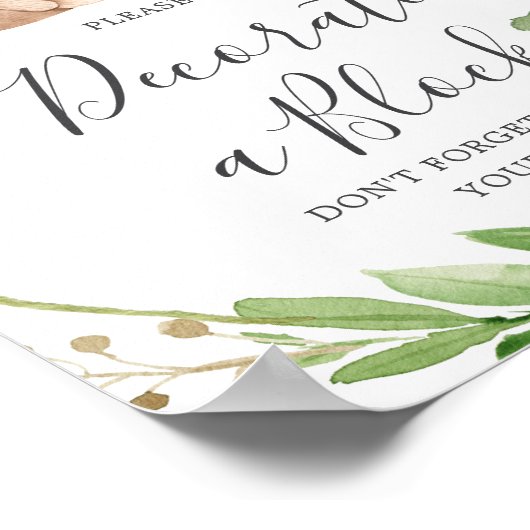 Beer Baby shower Versier een blokteken Poster (Hoek)