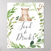 Beer Baby shower Voedsel- en Drinken Onderteken Poster (Voorkant)