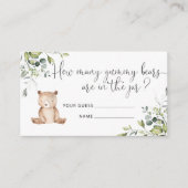 Beer baby shower voorspelt hoeveel gummy beren enc informatiekaartje (Voorkant)