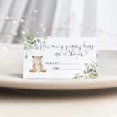 Beer baby shower voorspelt hoeveel gummy beren enc informatiekaartje