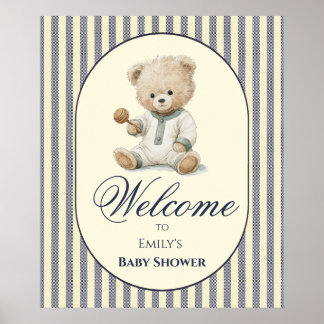 Beer Baby Shower Welkom Feest Poster