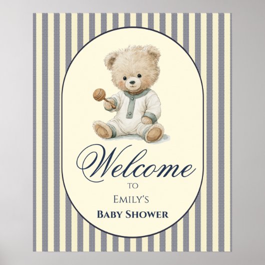 Beer Baby Shower Welkom Feest Poster (Voorkant)