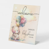 Beer Baby shower Welkom Reclamebord Met Voetstuk (Voorkant)