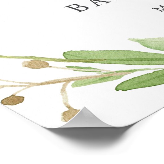 Beer Baby shower Welkomstteken Poster (Hoek)