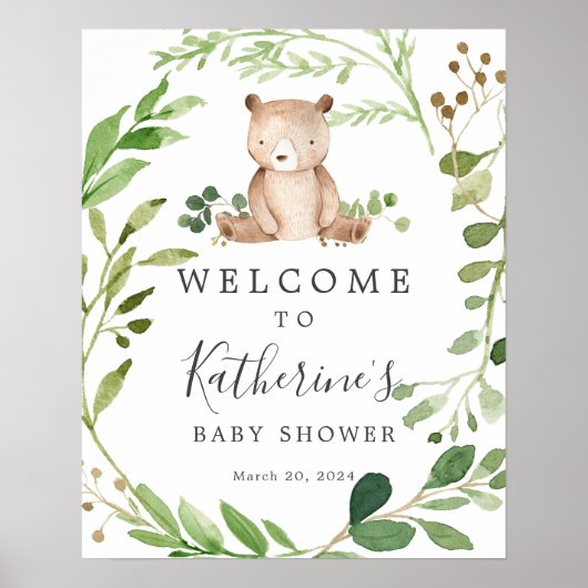Beer Baby shower Welkomstteken Poster (Voorkant)